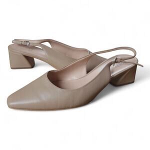 Franco Sarto Jacer Sling Back Pump Size 13 M Tan Leather Office Siren Shoes